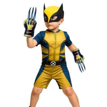 Imagem de Fantasia Wolverine Infantil Com Máscara e Garras - RR Store, P veste 1