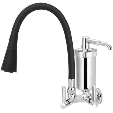 Imagem de Torneira De Parede Com Filtro Tubo Color Preto Duplo Cone 1-4 De Volta 6179 - 772279 - Stoc