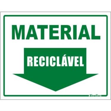 Imagem de Placa de Vinil Autoadesiva 15x20cm Material Reciclável 420 Ar Sinalize Placa Vinil 15x20 (mat.