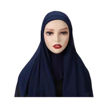 Imagem de Hijab Instantâneo Feminino - Capa Completa em Chiffon com Boné, Cor 2 