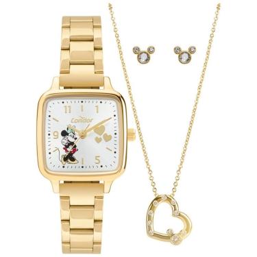 Imagem de Relógio Condor Feminino Ref: Co2035nxl/k4k Dourado Minnie + Semijoia