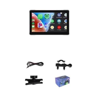 Imagem de Monitor Portátil De 7 Polegadas 2K HD Para Motocicleta Com GPS, DVR, C