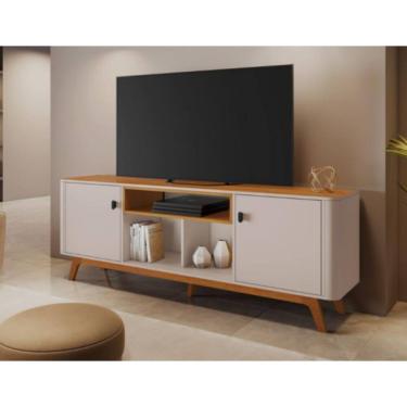 Imagem de Rack Oslo Para Tv Até 70" JCM Movelaria - Off/Cinamomo