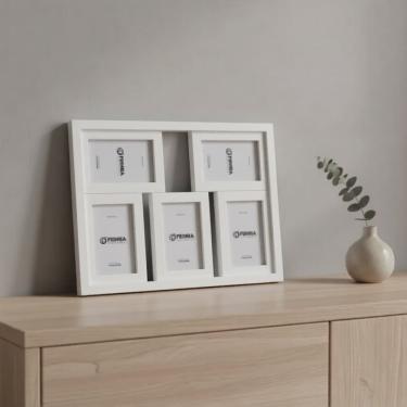 Imagem de Porta Retrato Mosaico 34x34cm Para 4 Fotos 10x15