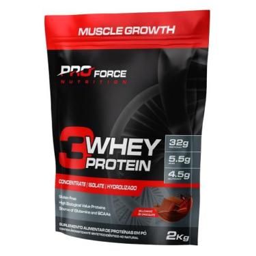 Imagem de 3w Whey Protein 2kg Pro Force - Pro Force Nutrition, Choconinho