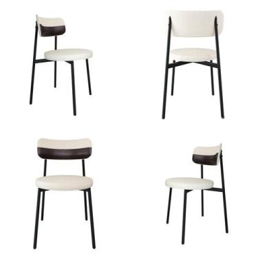 Imagem de Cadeira Kyta Fixa com 4 Pés 50 X 44,7 X 83,8 Cm com 4 Unidades - Metal