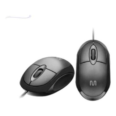 Imagem de Mouse Com Fio Óptico Usb 1200dpi Preto Multilaser Ergonômico Computado