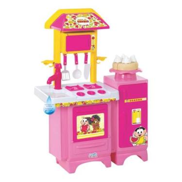 Imagem de Cozinha Infantil Magic Toys Turma Da Monica C/ Geladeira Cor Rosa
