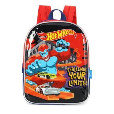 Imagem de Mochila Costas Pequena Creche Petit Hot Wheels Abaixo 3 Anos
