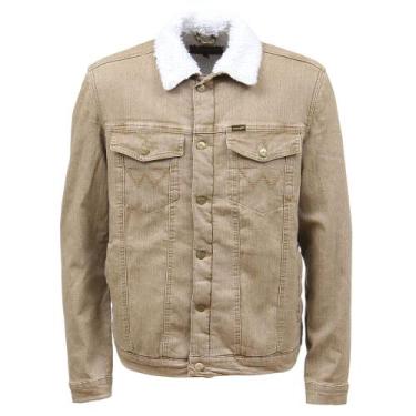 Imagem de Jaqueta Jeans Masculina Bege com Pelúcia Wrangler 38403, G