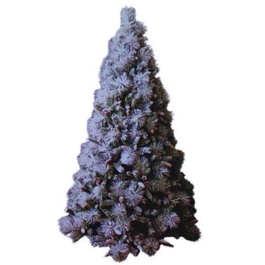 Imagem de Árvore de Natal 210cm Nevada Com Pinhas e Cerejas 1146 Hastes. - Rio M