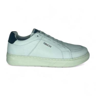 Imagem de Sapatênis Ferracini Sense Em Couro Masculino, Branco, 40