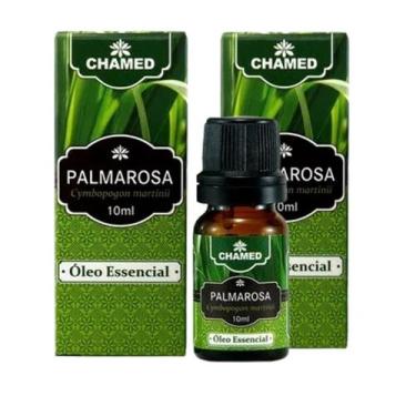 Imagem de Óleo Essencial de Palmarosa 10ml  100% Puro  Chamed - 2 Frascos