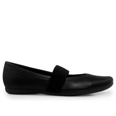 Imagem de Sapatilha elástico usaflex couro, Preto, 35