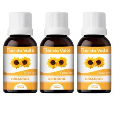 Imagem de Óleo Vegetal De Girassol 30ml Flor Do Valle - Essencial, 3 Unidades