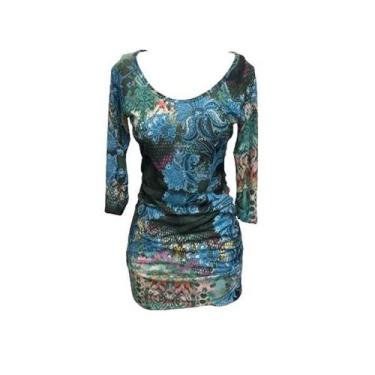 Imagem de Vestido Missbella Estampado Azul, P