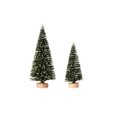 Imagem de Mini Árvore De Natal Artificial DIY: Ornamento Artesanal Com Neve Para
