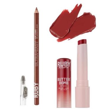 Imagem de Lip Combo Gloss Stick Butter Bomb + Lápis de Boca - Ruby Kisses Cor:Ci