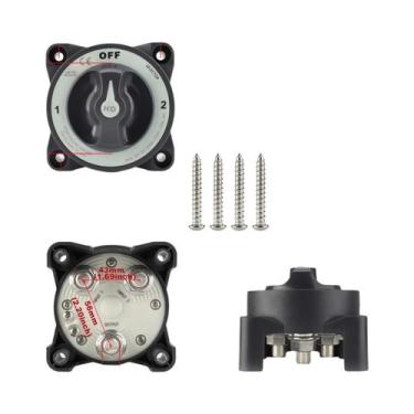 Imagem de Chave Seletora De Bateria De Alta Resistência 12-48V DC 500A Com 3 Pos