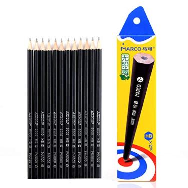 Imagem de Lápis de escrita hexagonal de madeira preta HB para crianças