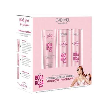 Imagem de Kit Shampoo Condicionador E Pré Shampoo Cadiveu - Essentials Boca Rosa