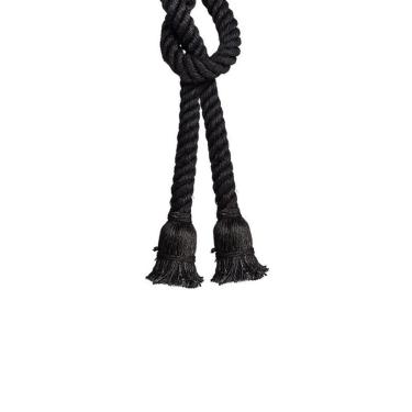 Imagem de Lustre Pendente Corda para 2 Lâmpadas E27 Preto Bivolt