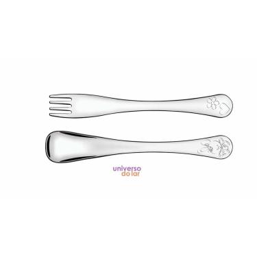 Imagem de Jogo de Talheres Infantil Tramontina Le Petit em Aço Inox Meninas Acabamento Brilho Tramontina