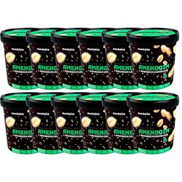 Imagem de Kit 12 Pasta De Amendoim Integral Granulado 450g Mandubim