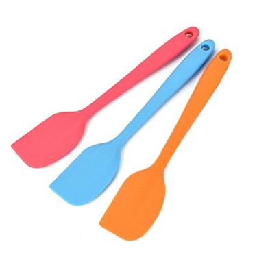 Imagem de Espátula de silicone resistente ao calor, antiaderente, borracha flexível com aço inoxidável sólido, utensílio essencial para cozinha, raspador pequeno premium, 3x8.5" spatulas, 1