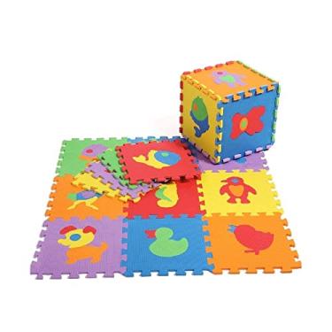 Imagem de Tapete infantil educativo em E.V.A. 10 peças 29x29x0,7cm SORTIDOS DCasa
