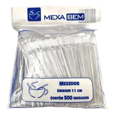 Imagem de Mexedor Para Café Drink Palheta Mexabem 11cm Pacote com 500 Unidades