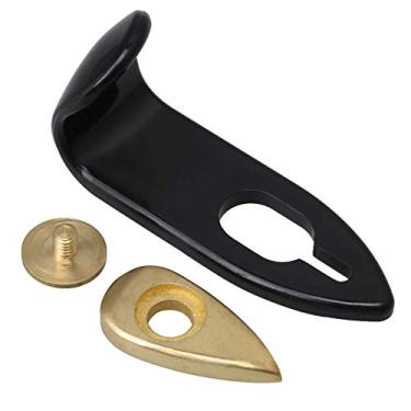 Imagem de Lovermusic Suporte de descanso de gancho de polegar de saxofone de plástico preto com arruela e parafuso