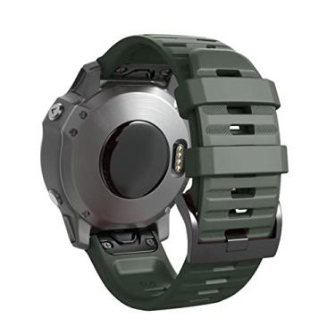 Imagem de DFAMIN para Garmin Fenix 7 / 7X / 7s Liberação Rápida Pulseira de Relógio de Silicone Pulseira de Pulso Smart Watch Pulseira de Banda Easyfit (Cor: Verde Exército, Tamanho: Fenxi 7)