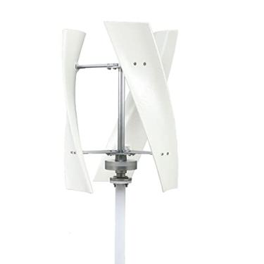 Imagem de Gerador de ímã permanente de turbina eólica vertical de 12000W, gerador de vento vertical de 3 fases 12V 24V 48V 220V para iluminação do jardim do pátio (branco),48v