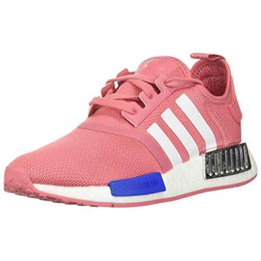 Imagem de adidas Originals Tênis feminino NMD_r1's, Rosa nebulosa/branco/azul glorioso, 5.5