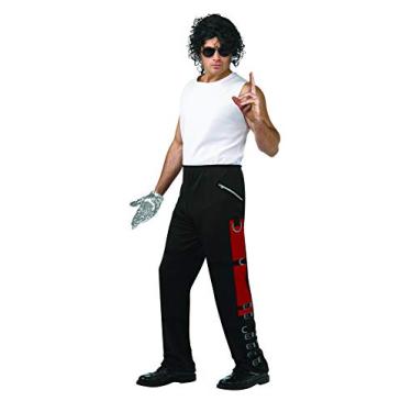 Imagem de Rubie's Costume Co. Calça masculina Michael Jackson Value Black Bad Costume, Conforme mostrado., G