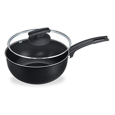 Imagem de Panela 18 com Tampa Vidro Alumínio Fortaleza Preto