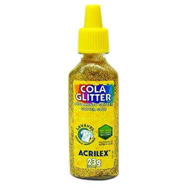 Imagem de Cola c/Glitter Tubo 23g Ouro – Acrilex