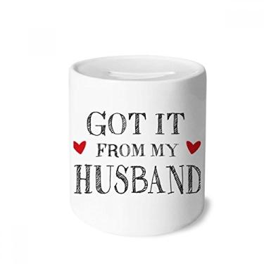 Imagem de DIYthinker Got It from My Husband Caixa de dinheiro de cerâmica para presente de cofrinho