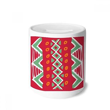 Imagem de DIYthinker Totems do México Vermelho Civilização Desenhando Dinheiro Caixa Cerâmica Porta-Moedas Presente Porquinho