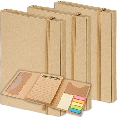 Imagem de Kit 3x Caderneta Multifunções Ecológica 11x15 cm TopGet Natural