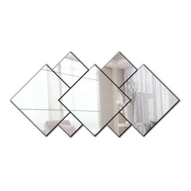 Imagem de Espelho Decorativo Acrílico Sala Quarto Geometrico 7 Peças 75CM x 35CM