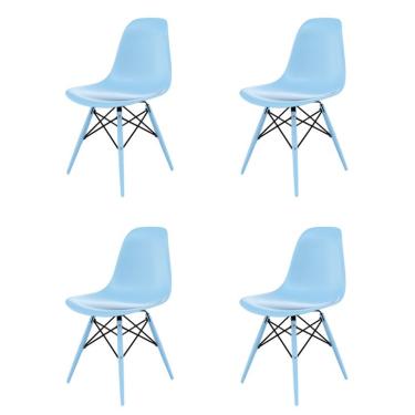 Imagem de Conjunto com 4 Cadeiras Eames DSW Azul Claro