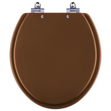 Imagem de Assento Sanitário Laqueado Soft Close Fiore Ocre (Marrom) para vaso Incepa