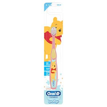 Imagem de Oral-B Escova de dentes para bebês com Pooh da Disney, cerdas macias para bebês, 0 a 3 anos, 1 unidade