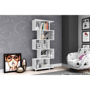 Imagem de Estante Livreiro Casal ESM209 c/ 5 Nichos Branco - Movelbento