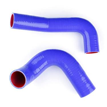 Imagem de JOIUYOLJ Kit de mangueira de radiador de silicone de 3 camadas compatível com Chevrolet Bel Air 4.3L 4.6L V8 1955-1957 (azul)