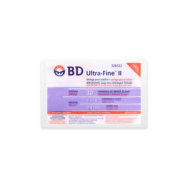 Imagem de Seringa De Insulina Bd Ultra-Fine 8Mm 30Ui Com 10 Unidades