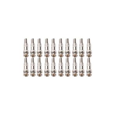 Imagem de Kit 20 Conectores Plug Bnc Macho com Mola de parafuso