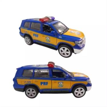 Imagem de Power Toys TECH - Miniatura Viatura da Polícia Rodoviária Federal : Carrinho de Ferro com Portas que Abrem e Pneus de Borracha 1:32
